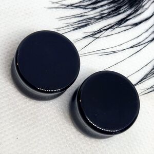 Black Obsidian Ear Plugs. Gauges 18mm. 11/16 Crystal Jewlery